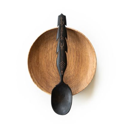 Image de Cuillère de service en noyer ébonisé Marnar