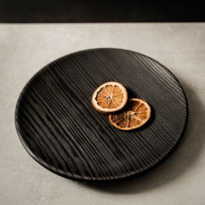 Image de Assiette en frêne brulé Wabi-Sabi