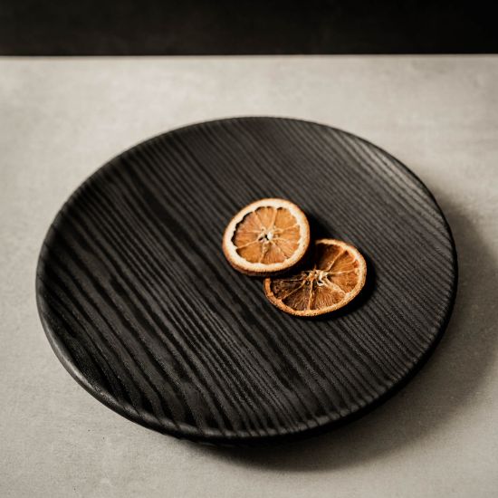 Image de Assiette en frêne brulé Wabi-Sabi