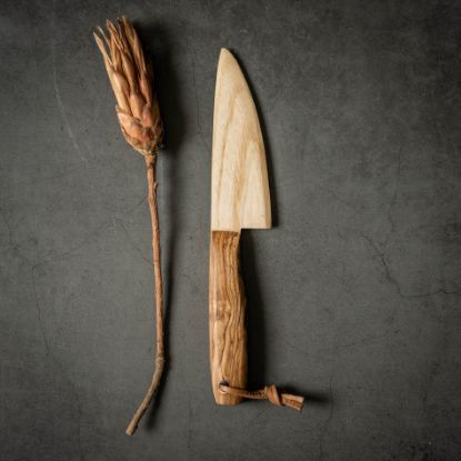 Image de Couteau en frêne et bois d'olivier
