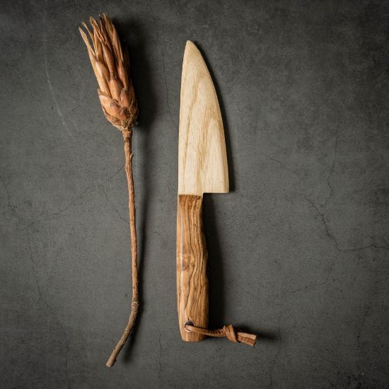 Image de Couteau en frêne et bois d'olivier