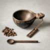 Image de Kuksa en Frêne Ébonisé et Talisman Runique Drakkar