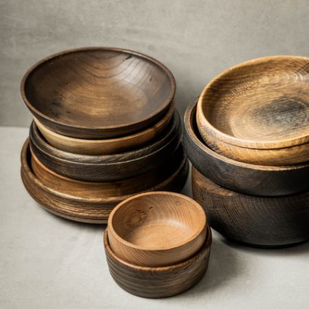 Image de la catégorie Bols et assiettes en bois